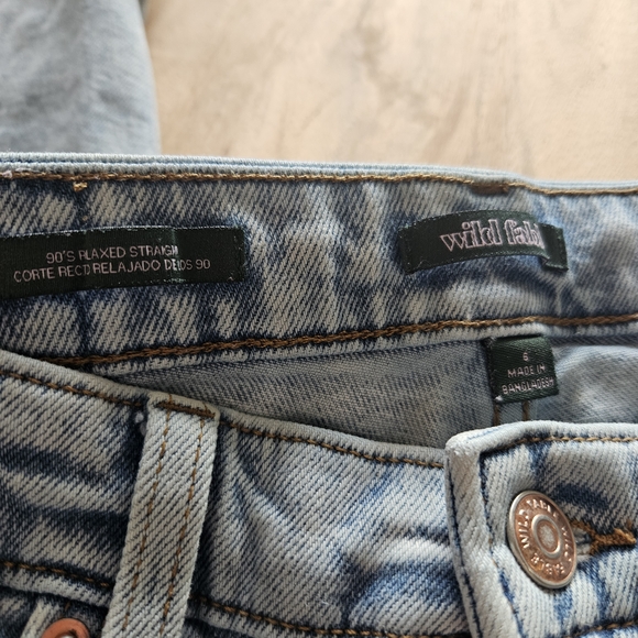 Wild Fable Distressed Light Denim Straight Jeans - Picture 5 of 7